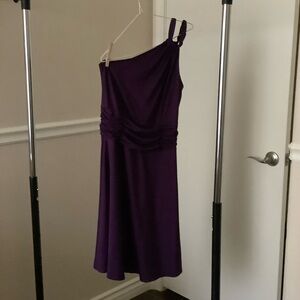Avon One-Shoulder Purple Dress